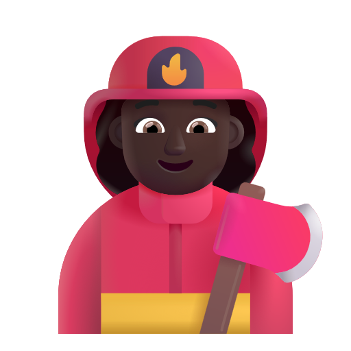 Pompier Femme: Peau Foncée