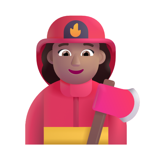 Pompier Femme: Peau Moyenne