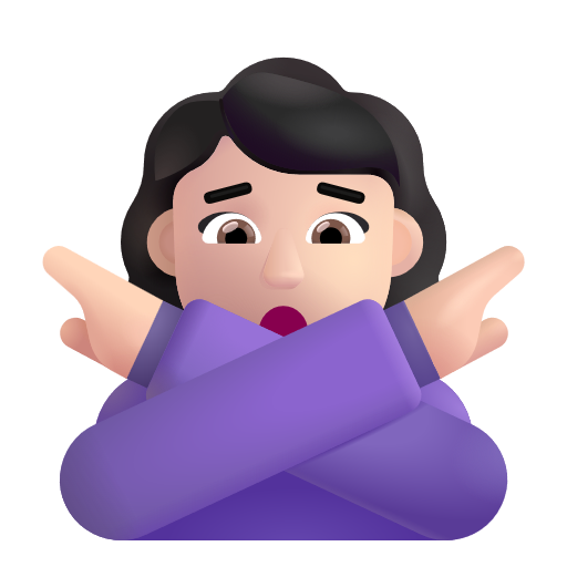 Femme Faisant Un Geste D’Interdiction: Peau Claire