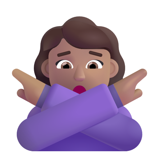 Femme Faisant Un Geste D’Interdiction: Peau Moyenne