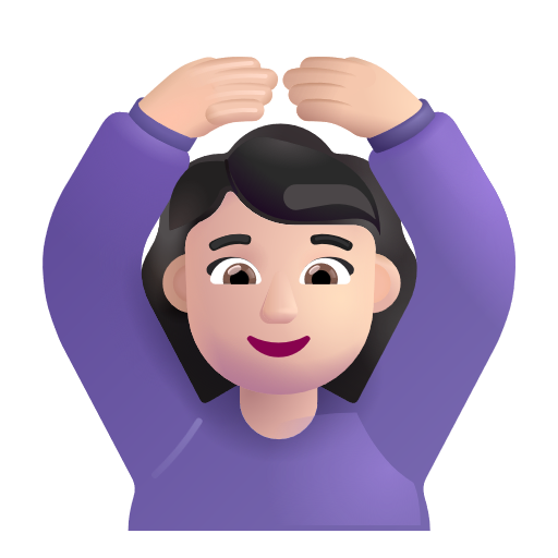 Femme Faisant Un Geste D’Acceptation: Peau Claire