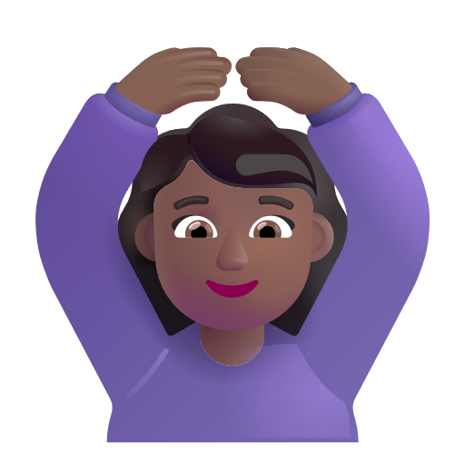 Femme Faisant Un Geste D’Acceptation: Peau Moyennement Foncée