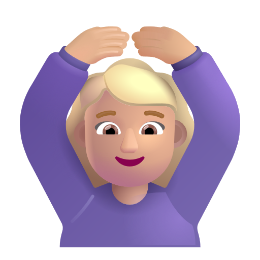 Femme Faisant Un Geste D’Acceptation: Peau Moyennement Claire