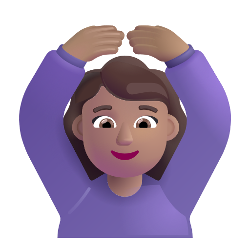 Femme Faisant Un Geste D’Acceptation: Peau Moyenne