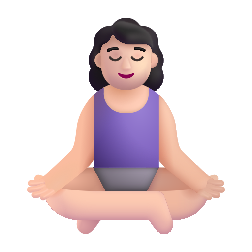 Femme Dans La Posture Du Lotus: Peau Claire