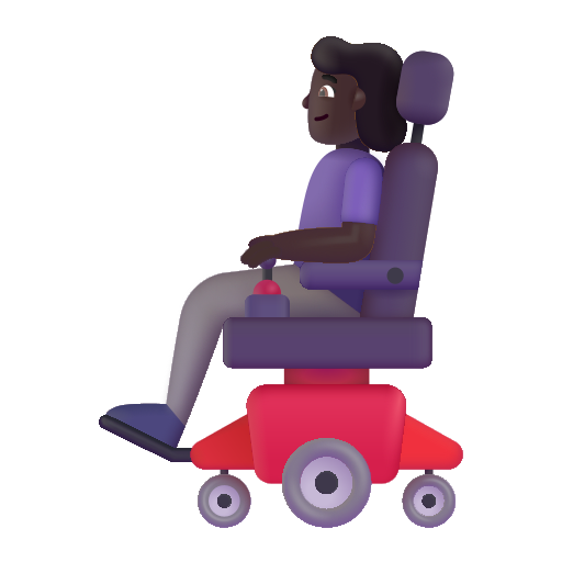 Femme En Fauteuil Motorisé: Peau Foncée