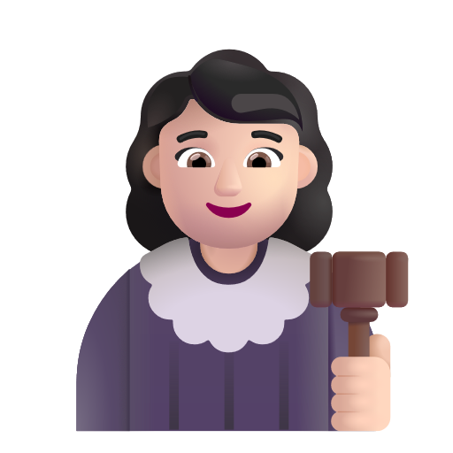 Juge Femme: Peau Claire
