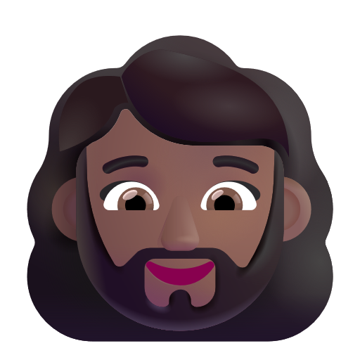 Femme: Peau Moyennement Foncée, Barbe
