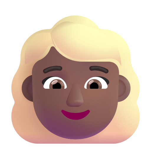 Femme: Peau Moyennement Foncée, Cheveux Blonds