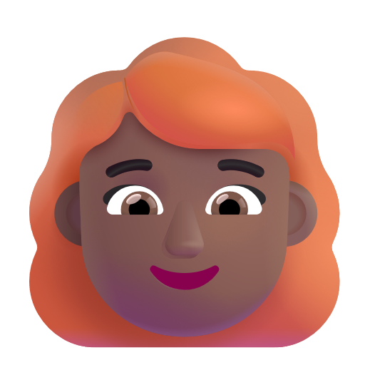 Femme: Peau Moyennement Foncée, Cheveux Roux