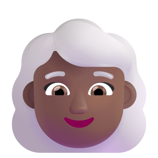 Femme: Peau Moyennement Foncée, Cheveux Blancs