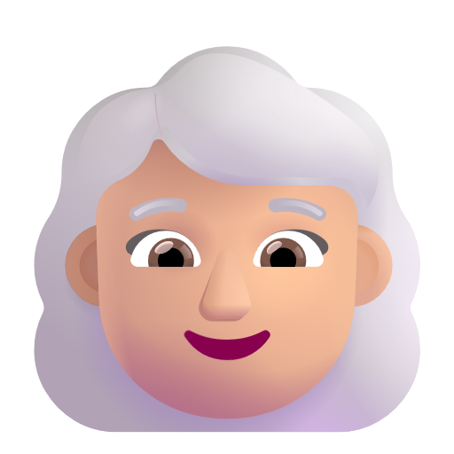 Femme: Peau Moyennement Claire, Cheveux Blancs