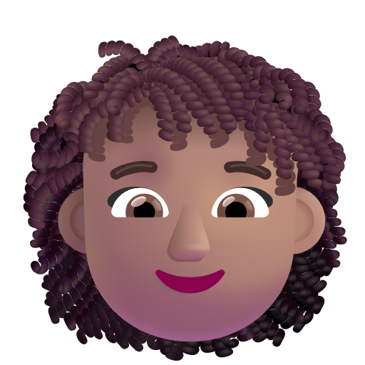 Femme: Peau Moyenne, Cheveux Bouclés