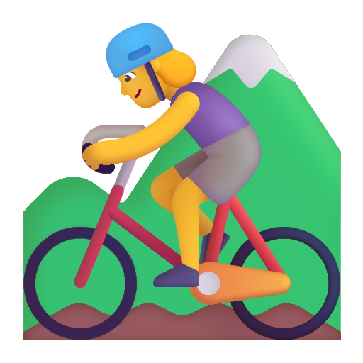 Femme En VTT