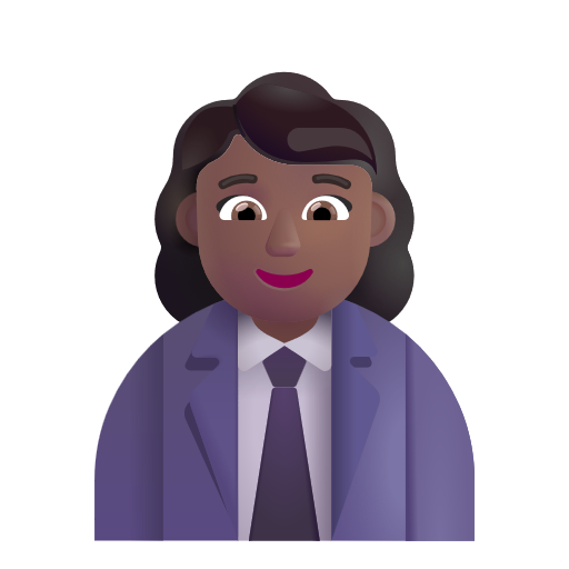 Employée De Bureau: Peau Moyennement Foncée