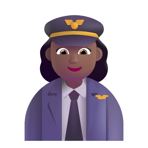 Pilote Femme: Peau Moyennement Foncée