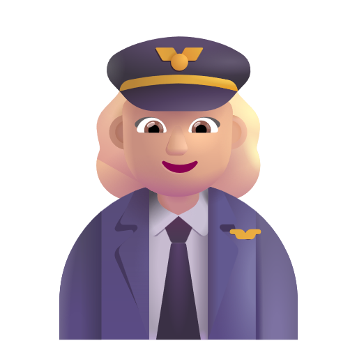 Pilote Femme: Peau Moyennement Claire
