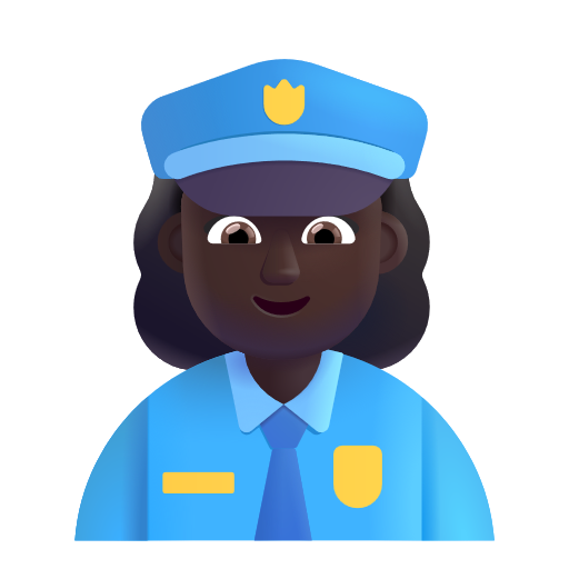 Policière: Peau Foncée