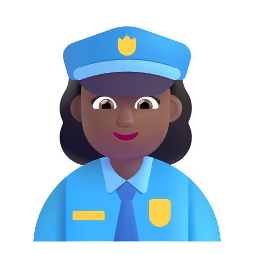 Policière: Peau Moyennement Foncée
