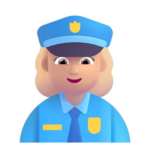 Policière: Peau Moyennement Claire
