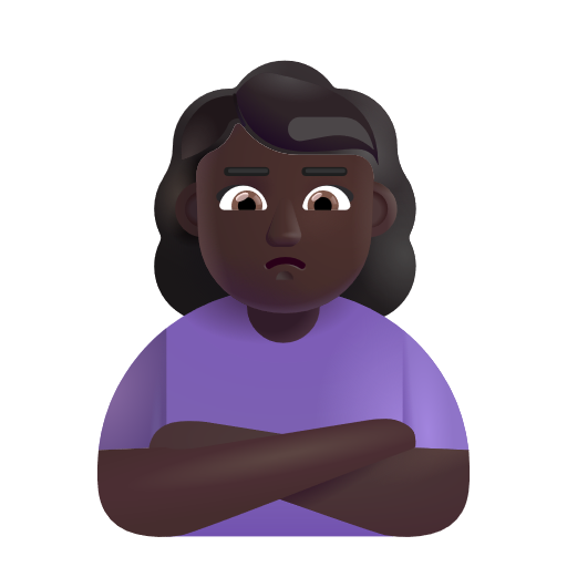Femme Qui Boude: Peau Foncée
