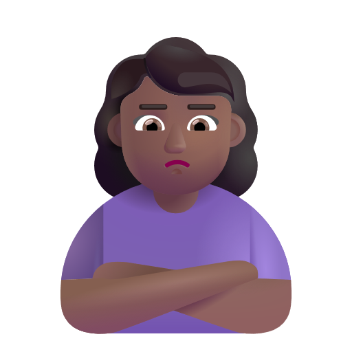 Femme Qui Boude: Peau Moyennement Foncée