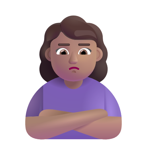 Femme Qui Boude: Peau Moyenne