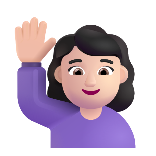 Femme Qui Lève La Main: Peau Claire