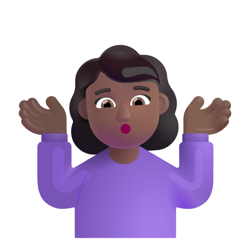 Femme Qui Hausse Les Épaules: Peau Moyennement Foncée
