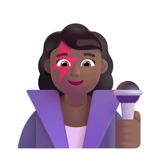 Chanteuse: Peau Moyennement Foncée