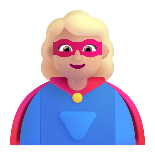Super-Héroïne: Peau Moyennement Claire