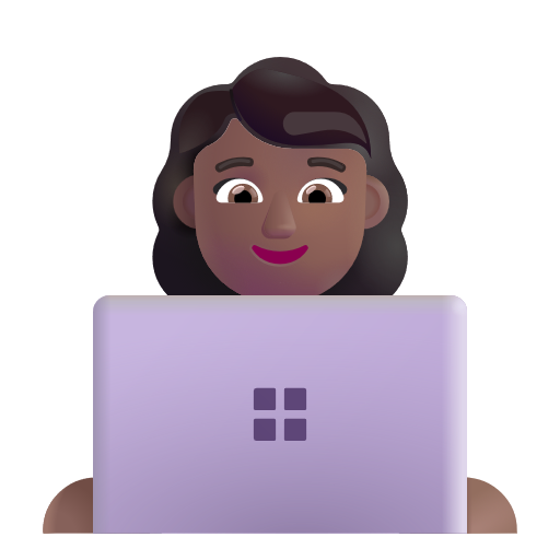 Informaticienne: Peau Moyennement Foncée