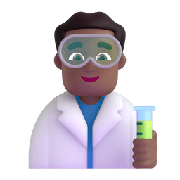 पुरुष वैज्ञानिक: मध्यम-गहरे रंग की त्वचा