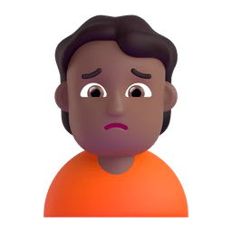 भौंहें चढ़ाए व्यक्ति: मध्यम-गहरे रंग की त्वचा