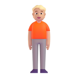 खड़ा हुआ व्यक्ति: मध्यम-हल्के रंग की त्वचा