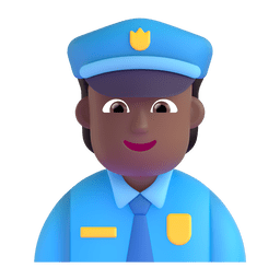 पुलिस अधिकारी: मध्यम-गहरे रंग की त्वचा