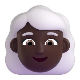 महिला: गहरे रंग की त्वचा, सफेद बाल