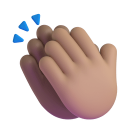 鼓掌：中等肤色
