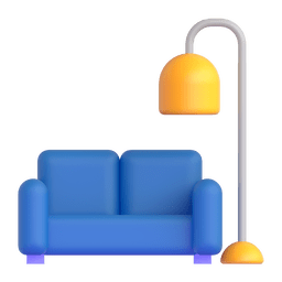 Couch and Lamp Couch and Lamp