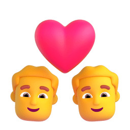 心形情侣：男人，男人