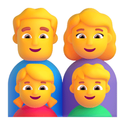 家庭：男人，女人，女孩，男孩