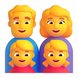 家庭：男人，女人，女孩，女孩