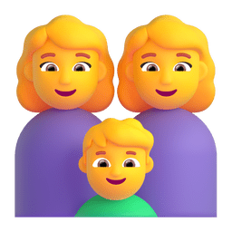 家庭：女人，女人，男孩