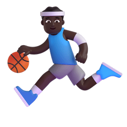 Man Bouncing Ball: Dark Skin Tone Man Bouncing Ball: Dark Skin Tone