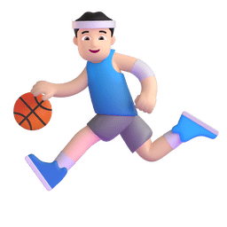 Man Bouncing Ball: Light Skin Tone Man Bouncing Ball: Light Skin Tone