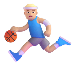 Man Bouncing Ball: Medium-Light Skin Tone Man Bouncing Ball: Medium-Light Skin Tone