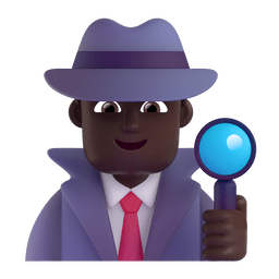 Man Detective: Dark Skin Tone Man Detective: Dark Skin Tone