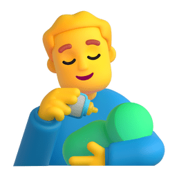 给宝宝喂奶的男人