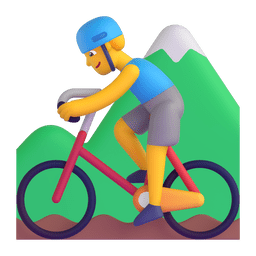 男生骑山地车