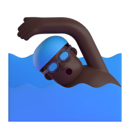 男生游泳：较深肤色